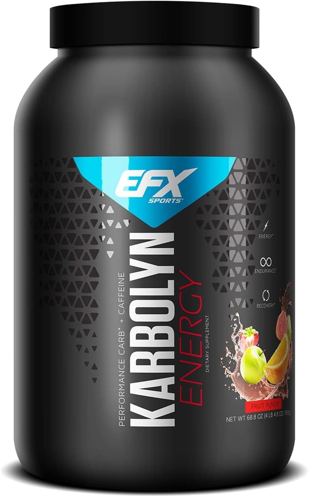 EFX Sports Karbolyn Energy S124; Performance Carbohydrát Powder + Caffeine Officie124; Carb Load & Energize Officie124; 250mg Caffeine Officie124; Cukr zdarma 124; 36 Doručování (Ovocný punč)
