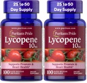 Puritan 's Pride Lycopene, dodatek pro podporu zdraví prostaty a srdce * 10 Mg Softgels, 100 Počet (balení po 2)