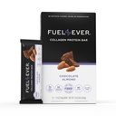 Palivo 4 Ever Collagen Protein Bary CLANE124; 14G Protein, Gluten Free, Dairy Free, No Stevia nebo umělé přísady přidány, slazené s medem CLANEX 124; Čokoládové mandle Flavor (Box of 12)