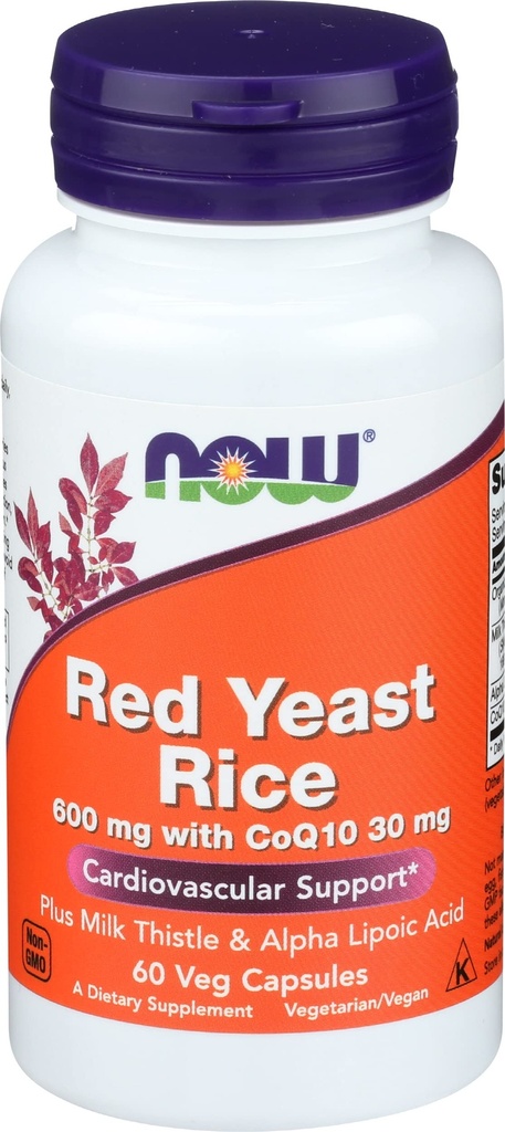 Nyní potraviny Red Yeast Rice600 Wcoq10 60v, 60 CT