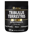 Zolotus 13in1 Tribulus Terrestris Kapsle s Maca, Horny Kozí Tráva, Panax Ginseng, Saw Palmetto, Tongkat Ali, Shilajit & More - Energie, Stamina dodatek pro muže a ženy - 120 Counts