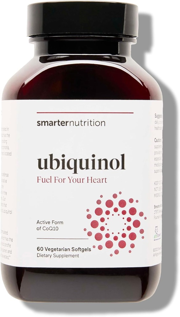 STARTERNITION Ubiquinol 100mg + přírodní Plant- based Complete Omega 3 6 9 - Klinicky studovaný Ahiflower ® Oil - Ultra Absorpce CoQ10 pro podporu srdce - Non- GMO - 60 Softgels [30- Day Supply]