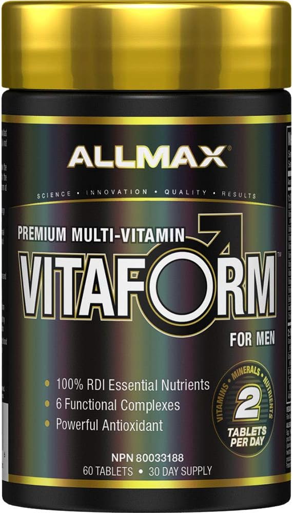 ALLMAX VITAFORM - 60 tablet - Premium Multivitamin pro muže - Šest funkčních komplexů + vitamín C, D3 & zinek - 30 Služeb