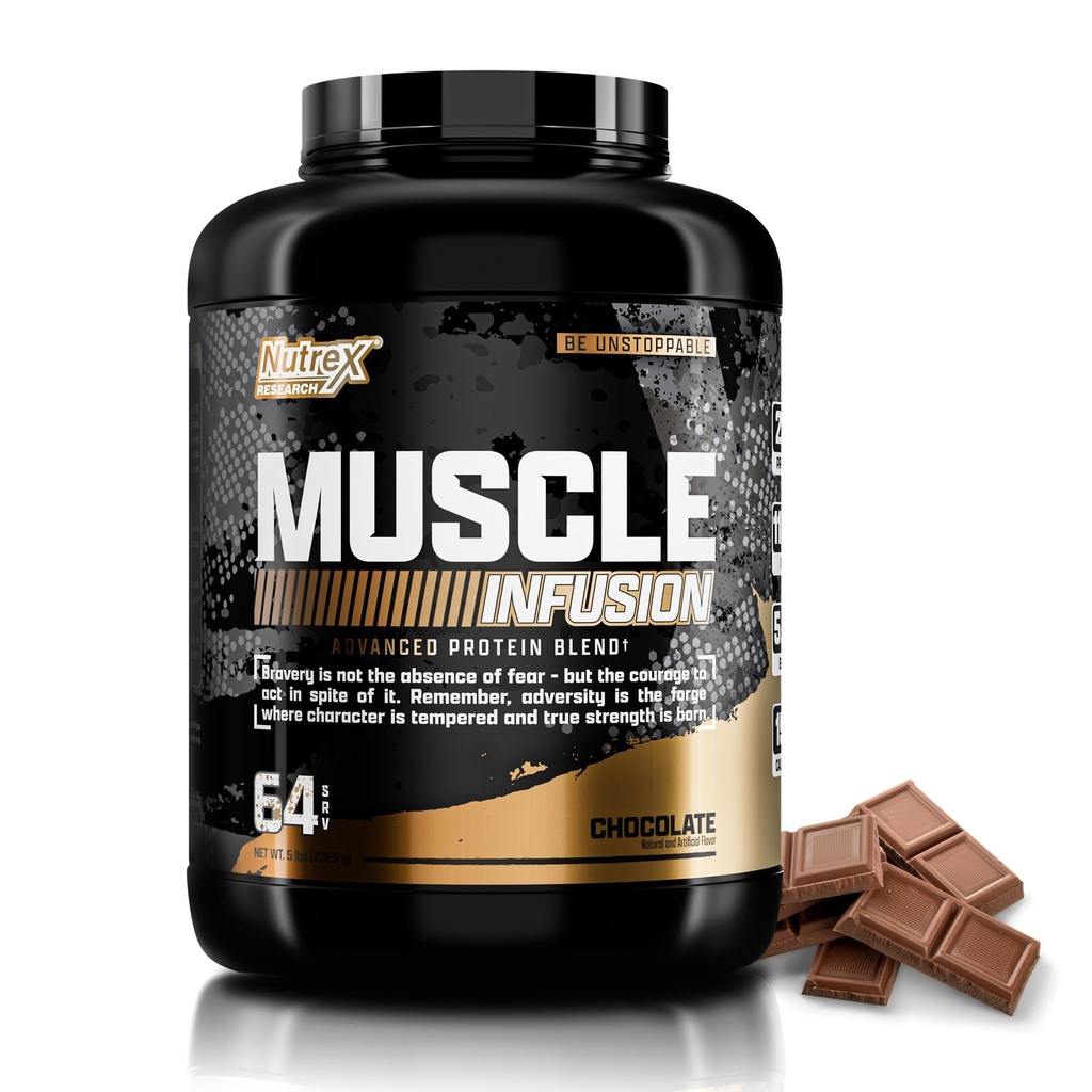 Nutrex Research Syrovátkový prášek, Čokoláda Muscle Infusion Syrovátka izolát w / EAA & Hi BCAA pro svalové zisk - 5 Pounds - Muscle Builder pro muže a ženy, Sportovní výživa, Delicious Taste & Texture
