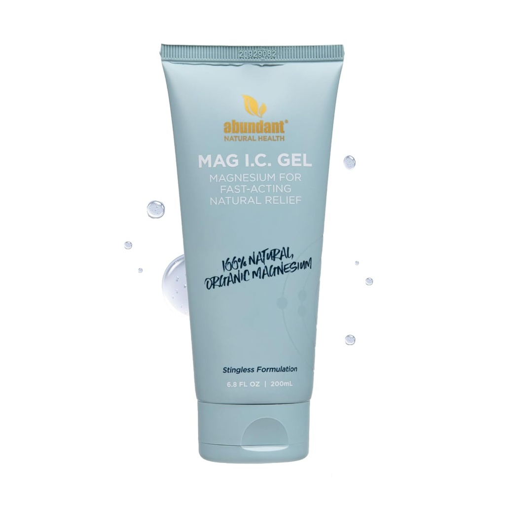 MAG I.C. Magnesium- gel s okurkami - Rychlá svalová reliéf, mýdlo, Stingless, Safe for Sensitive Skin, Fragrance- Free, 200ml