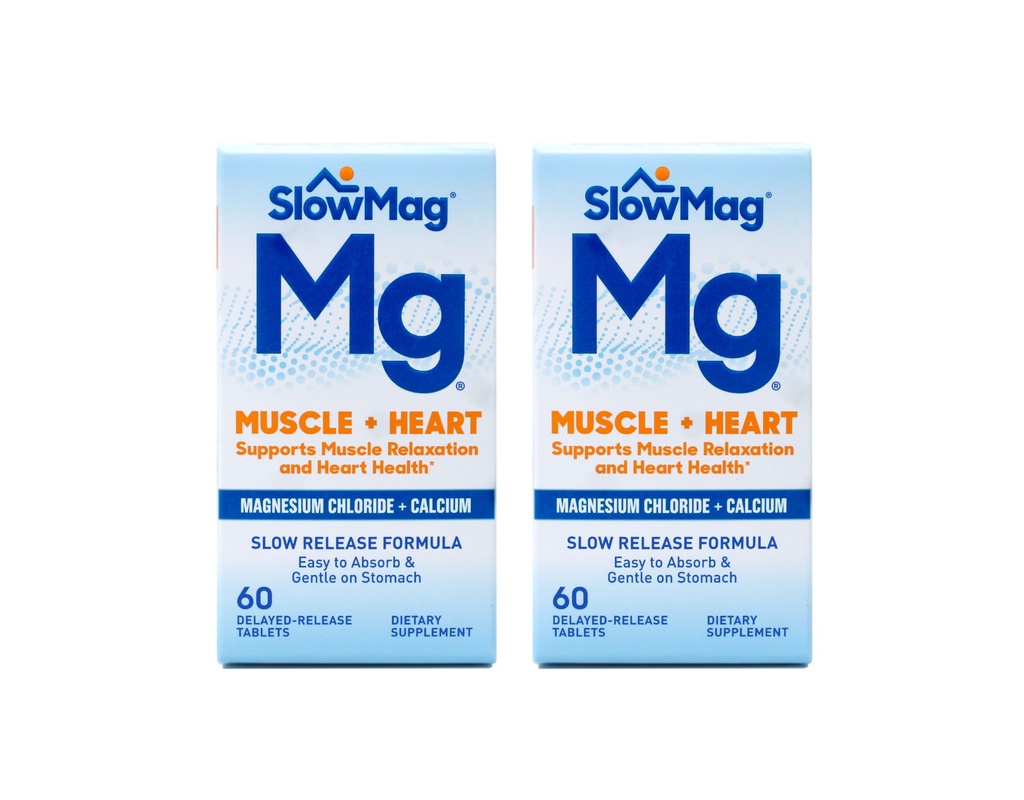SlawMag MG Svalovina + srdeční chlorid hořečnatý s kalciovými tabletami 60 Počet (Balení po 2)