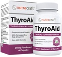 ThyroAid # 1 Dodatek podpory štítné žlázy 124; Přírodní Bylinné tyreoidní vzorec s jódem (Kelp), Ashwagandha, L-Tyrosin & Více 124; Podpora štítné žlázy zdraví a energetické hladiny