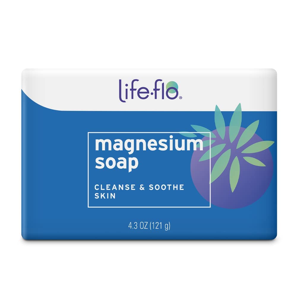 LIFE- FLO Magnesium Bar Mýdlo 124; Super Koncentrovaný s Calming chlorid hořečnatý, Plus kokos a Avocado Oils Avocado 124; 4.3 Oz Avocado 124; Balení po 3