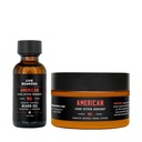Live Beard Oil and Butter Grooming Kit - Made in the USA - All- Natural Ingredients with Shea, Argan, Jojoba - Growth Support Oil 124; American Scent - Cedar, Vetiver, Bergamot