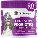Dr. Harvey 's Digestive Probiotic Soft Chews for Dogs, 9 Probiotika pro Gut Health, Průjem a Bowel Support, Peanut Butter Flavor (90 Chews)