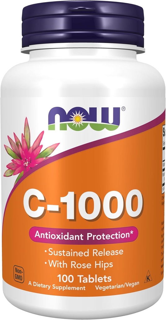 Nyní Potraviny doplňky, Vitamin C- 1000 s Rose Hips, Trvalé uvolnění, Antioxidant Protection *, 100 Tablety