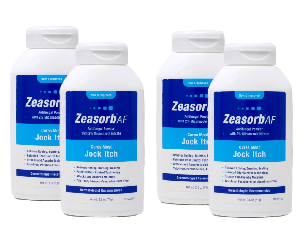 Prášek proti plísním, Jock Itch - 2.5 oz, balení po 4 ks