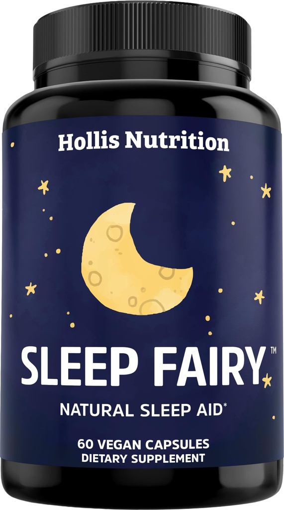 SLEEP FAIRY Natural Sleep Aid PHAR124; Magnesium Glycinate 500mg, Melatonin 10mg, L-Theanine, B6, 5-HTP, GABA, Valerian Root & Ashwagandha PHAR124; Herbal Sleep Pills pro dospělé 124; Vegan Sleep Pills 124; MADE IN USA