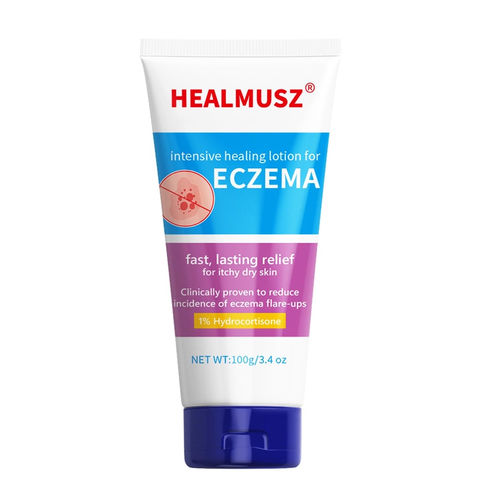 HEALMUSZ Eczema Relief Creamy Body Oil poskytuje okamžitou pomoc pro Eczema- Prone Skin - 3.4 oz. Tube NDC: 84010-008-01