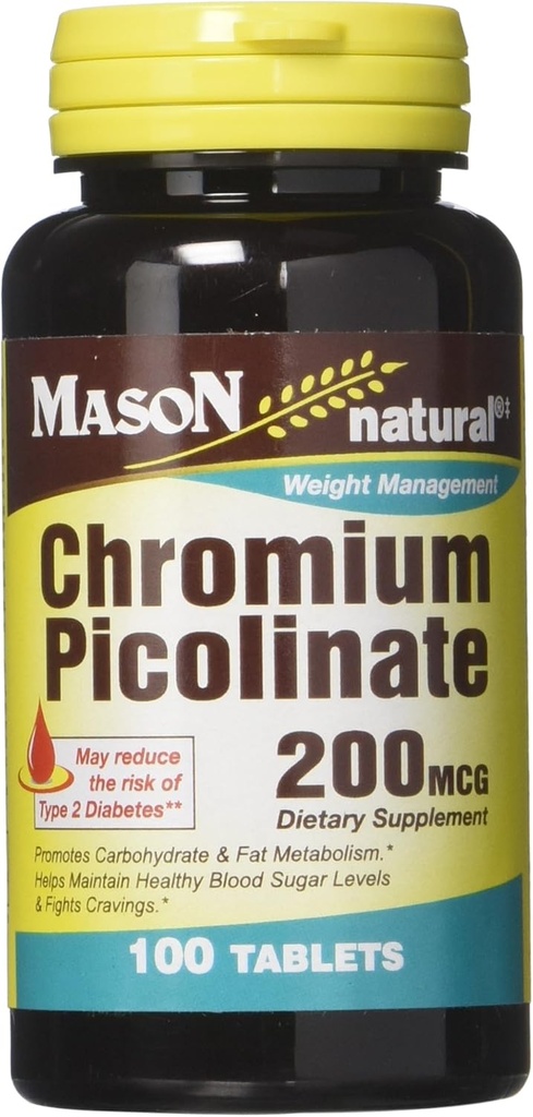 Mason Vitamíny Pikolinové tablety chromu 60 Počet