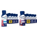Zajistit tekutý čirý nutriční nápoj, 0g tuku, 8g bílkovin, borůvkový pomegranát, 10 Fl Oz (balení po 12), Lahvička, bezlepkový & Zajistit High Protein Jahodový Nutriční Shake, 24 Pack
