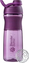 BlenderBottle SportMixer Bottle Perfect for Protein Shakes and Pre Workout, 28- Ounce, Plum