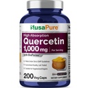 NusaPure Quercetin 1000mg - 200 Veggie Caps (Non- GMO, Vegan, Vegetarian) Bioperin
