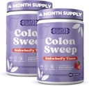 ColonSweep Psylium Husk Powder Colon Cleanser - Vegan, gluten Free Fiber Supplement - Bezpečné čistění kolonu pro zácpu, Bloating Relief & Gut Health -16 OZ (60 Služeb) - 2 Pack