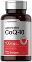 Horbäach CoQ10 100mg Softgels S124; 120 Count S124; Non-GMO a gluten zdarma