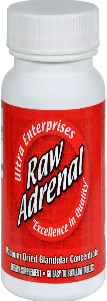 Ultra Glandulars Raw Adrenal Tablety, 200 Mg, 60 Počet