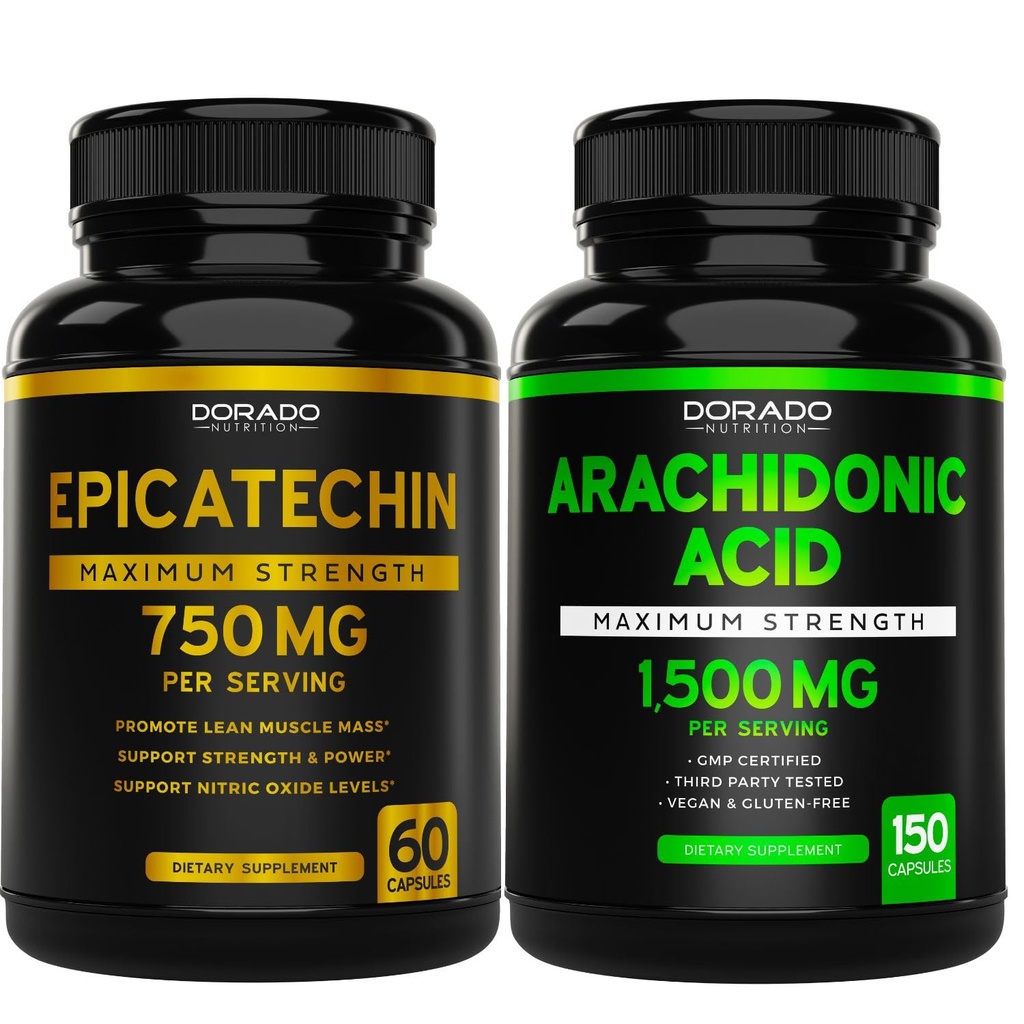 DORADO NUTRITION Epicatechin Extract 750mg Per Serving - (120 tobolek) a arabská kyselina dodatek 1500mg (150 tobolek)