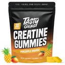 TASTY GAINS Creatine Gummies - 90g Creatine Monohydrátu - Cvičení doplňky - Build Muscle & Boost Strength for Men & Women - Made in USA - Non GMO - Vegan Friendly (Velké, Ananasové Mango)