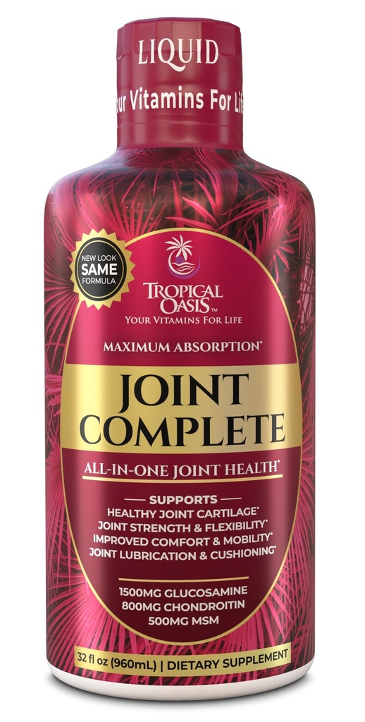 Joint Complete Premium - Liquid Joint Supplement w / Glucosamine, Chondroitin, MSM, Hyaluronic acid - for Bone, Joint Health - 96% Max Absorption - 32oz, 32 serv