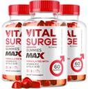 (3 Pack) Vital Surge - Vital Surge pro muže Gummies, Vital Vita Surge Max Maximální síla 1050 MG, VitalSurge Support Support Gummy Advanced Formule, Premium Vitamin Gomitas (180 Gummies)