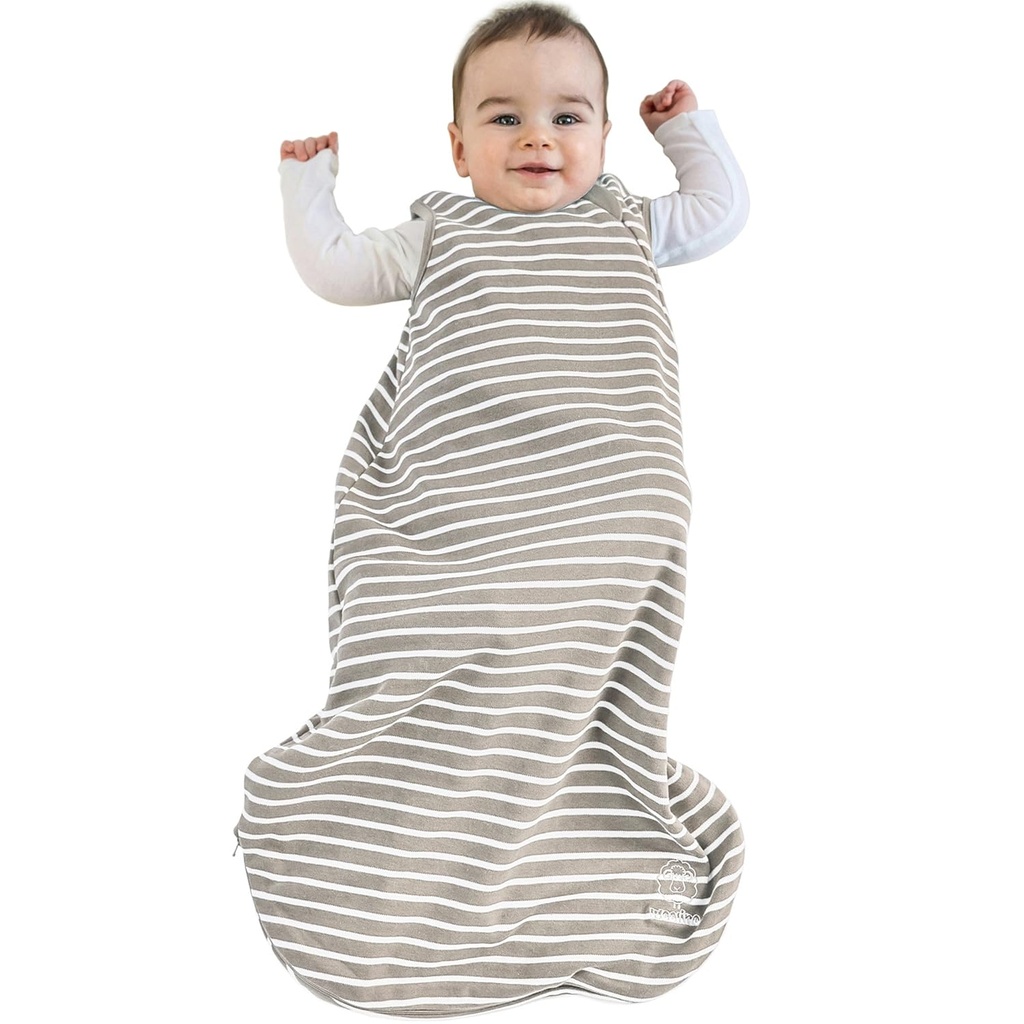Woolino Merino Wool and Organic Cotton Baby Sleep Bag - 4 Season Classic Sleep Sack for Baby - Two- Way Zipper Sleeping Bag for Baby and Toddler - 0-6 měsíců - Earth