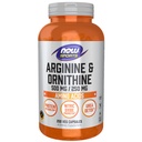 Nyní Potraviny Sportovní výživa, Arginin & Ornithin 500 / 250 mg, aminokyseliny, 250 Veg Kapsle