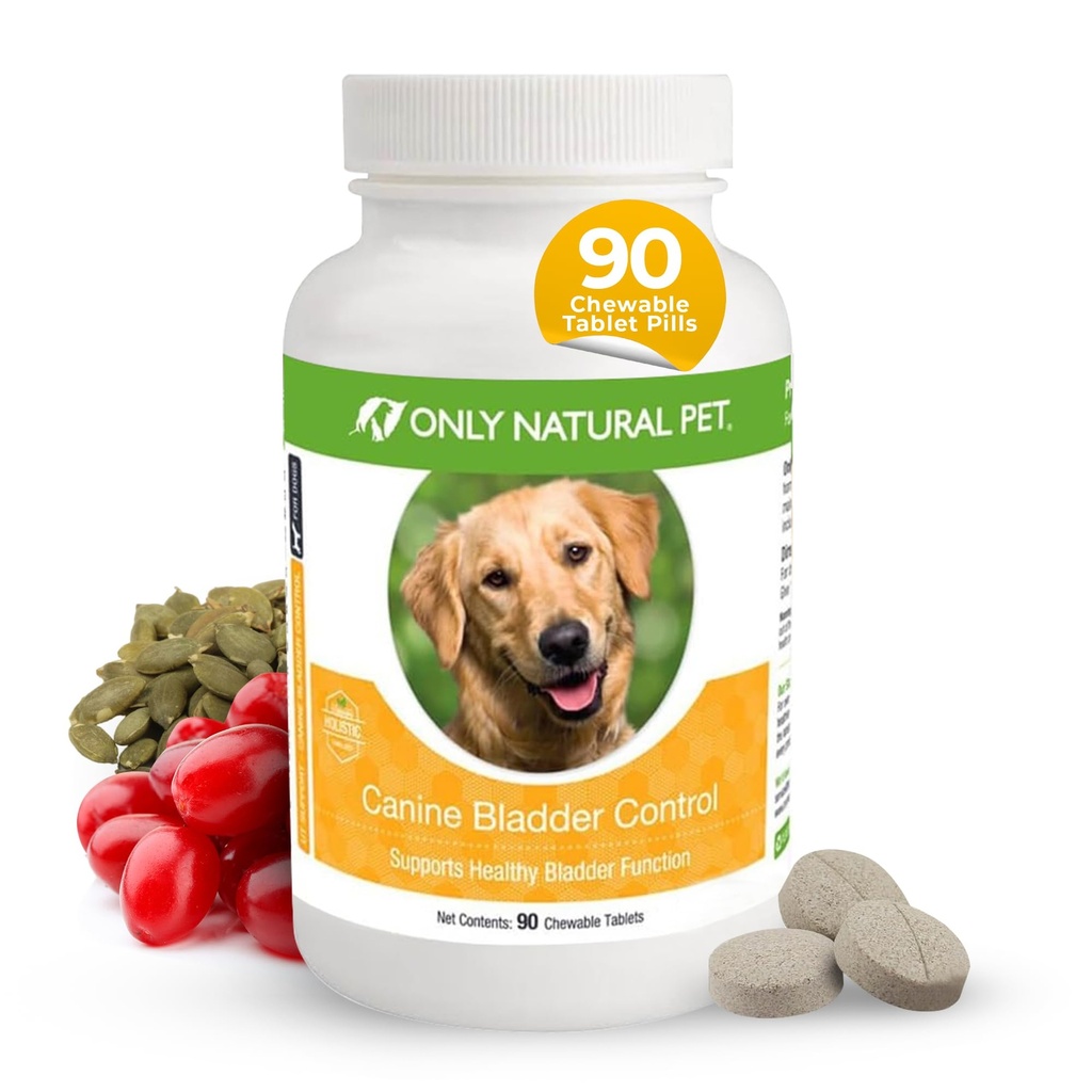 POUZE NATURAL PET Canine Brýle Control - senior Dog Care Supplement - UTI, Moč Tract Health, Inkontinence Support w / Cranberry Extract CLAS124; pilulky, Vitaminy, 90 Žvýkací tablety (Natural Turkey)