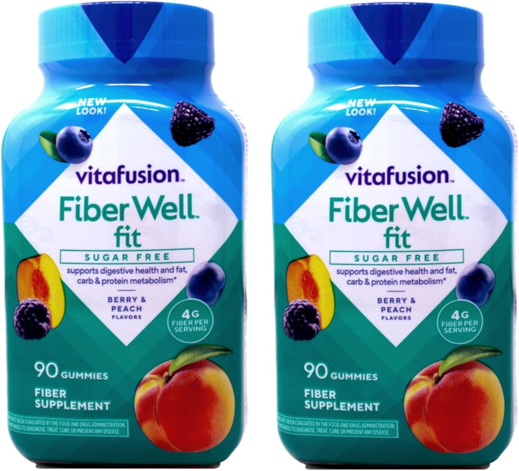 Vitafuze Fiber Well Fit Sugar Free Gummies - 90 ct, balení po 2 ks