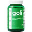 Goli SuperGreen Vitamin Gummy - 60 Počet - Esenciální vitaminy a minerály - Plant- based, Vegan, gluten- Free & Želatina Free - Zdraví zevnitř, Balení po 1