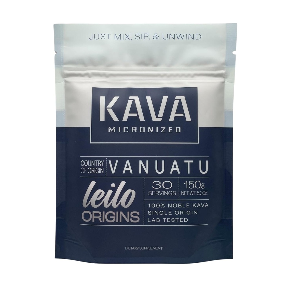 Leilo Instant Mix Mikronizované Kava Powder 124; z Vanuatu Dublin 124; Jen Mix & Serve na podporu stresu a podporu relaxace (150 Grams Dublin 124; 30 Serings)