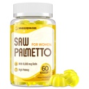 Saw Palmetto pro ženy - DHT Block Vlasový růst Dodatek - 500mg Potent Saw Palmetto Gummies pro vlasy, kůže, nehty, Močové Wellness - Mango- Ananas Flavor - 60 Gummies