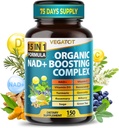 VEGATOT NAD + zvýšení komplexu - NAD doplňky pro ženy a muže 15-in-1 Formule s Resveratrol Turmeric Quercetin Rosemary Bilberry Sage Green Tea