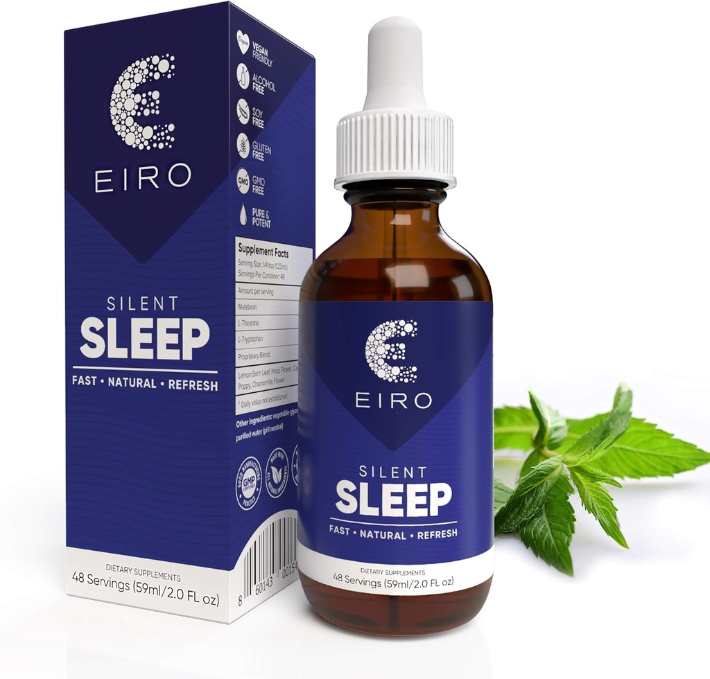 EIRO Silent Sleep România All Natural Liquid Sleep Aid Remedy, with Melatonin, L- Theanin, Heřmánkový květ & more Klient Superior Absorpční Winthrop Fast • Natural • Refresh
