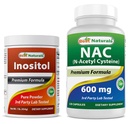 Nejlepší Naturals Inositol Powder 1 Lb & NAC 600 mg