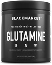 BLACKMARKE RAW glutamin - Cvičení Powder Drink Mix pro muže a ženy, Zlepšit obnovu a snížit svalové bolesti, zvýšit paměť, zaměření, koncentrace, 300 gramů