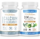 SMNutrition 200mg doplněk DIM s vápníkem D- glukarát 124; Hormon Balancing Bundle s DIM Diindolylmethan Kapsle (120 Doručování) a Vegan gluten Free Non- GMO CDG dodatek (90 Doručování)