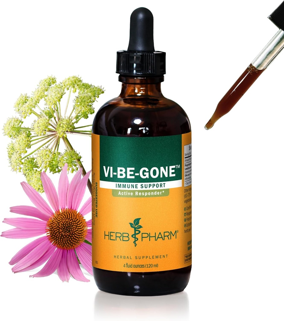 Herb Pharm Viractack Liquid Herbal Formule s Lomatium pro podporu aktivního imunitního systému - 4 Ounce