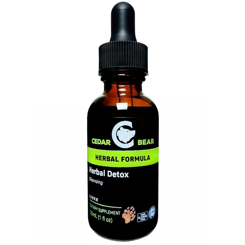 Cedar Bear - Bylinný detox a tekutý bylinný dodatek To je Detox Cleansing, který pomáhá odstranit organy a tkáně životního prostředí toxiny 1 Fl Oz