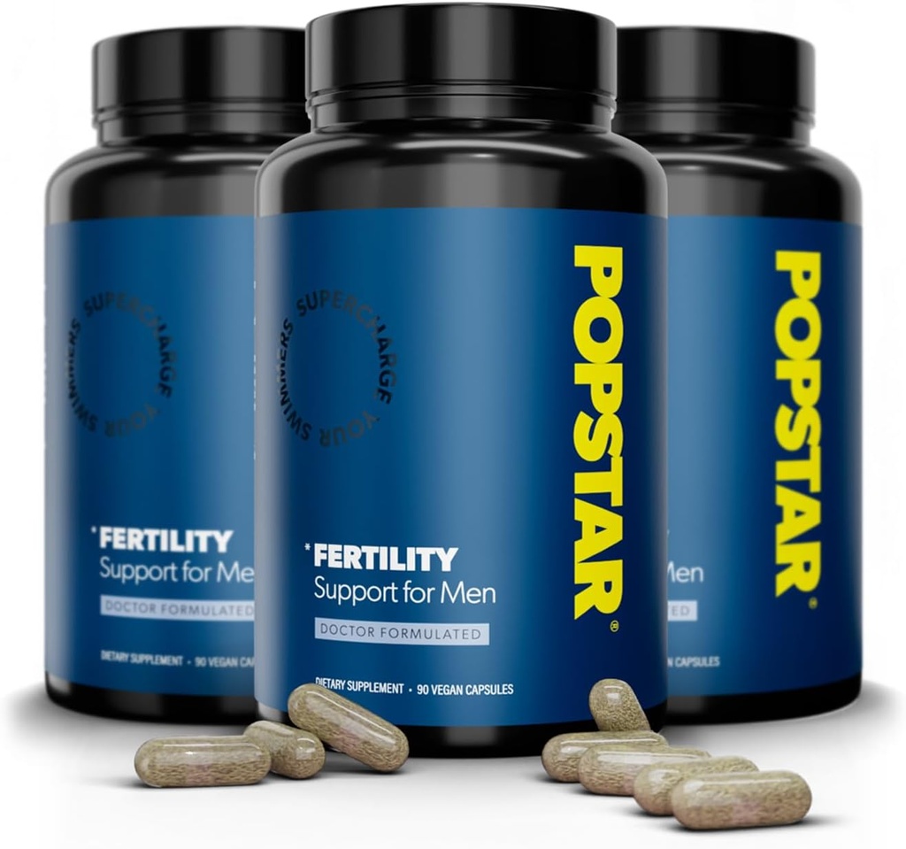 Doplněk plodnosti pro muže - Lékař Vyrobeno v USA - Prenatální vitamíny - Mužské doplňky plodnosti - Booster - Count & Motility Activator - 90 Vegan Kapsle (3 měsíce dodávky)
