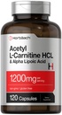 Horbäach Acetyl L Carnitin HCL & Alpha Lipoic Acid 1200mg PHARMAR 124; 120 Kapsle 124; ALC ALA Complex PHARMAL 124; Non- GMO & Gluten zdarma dodatek