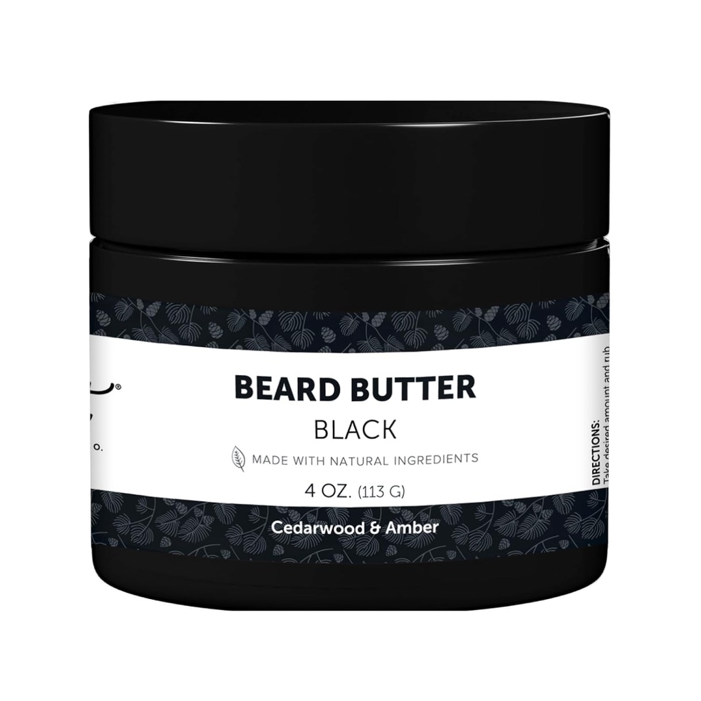 Detroit Grooming Co. Beard Butter for Men CARL 124; Softens, Thickens & Hydrates with Safflower Oil & Shea Butter CARL 124; Black Scent, 4oz