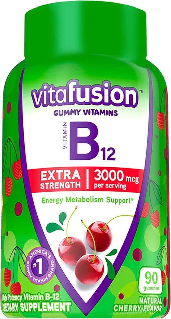 Vitafuze Elderberry Gummy Vitamíny 90ct Vitamin B12 Gummy Vitamíny Energetický metabolismus Nervový systém Podpora 90ct