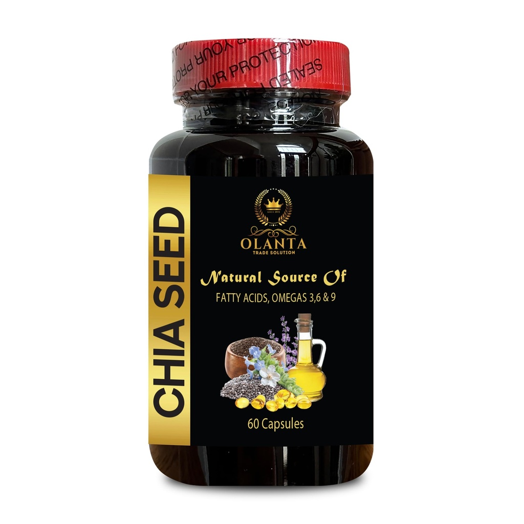 CHIA Seed Supplement - Vysoká vlákna a bílkoviny s Omega33 dodatek, chia Seed Vitamin, Vegan chia Seed Oil, chia Seed Oil softgels - 1 láhev