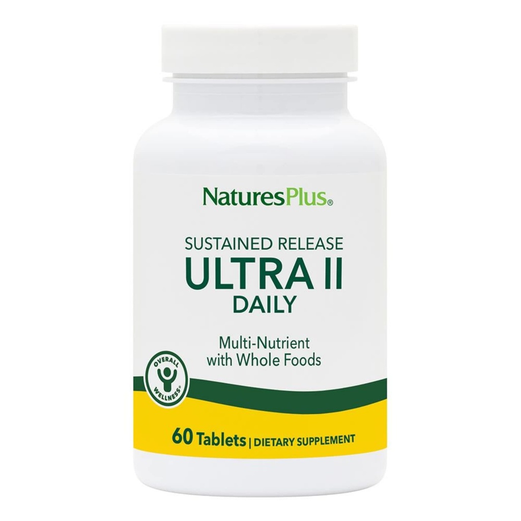 NaturesPlus Ultra II Daily - 60 Tablet - Multivitamin s Celými potravinami pro celkové Well- Bytí - Podporuje energii a imunitní zdraví - Trvalé uvolnění - 60 Služeb