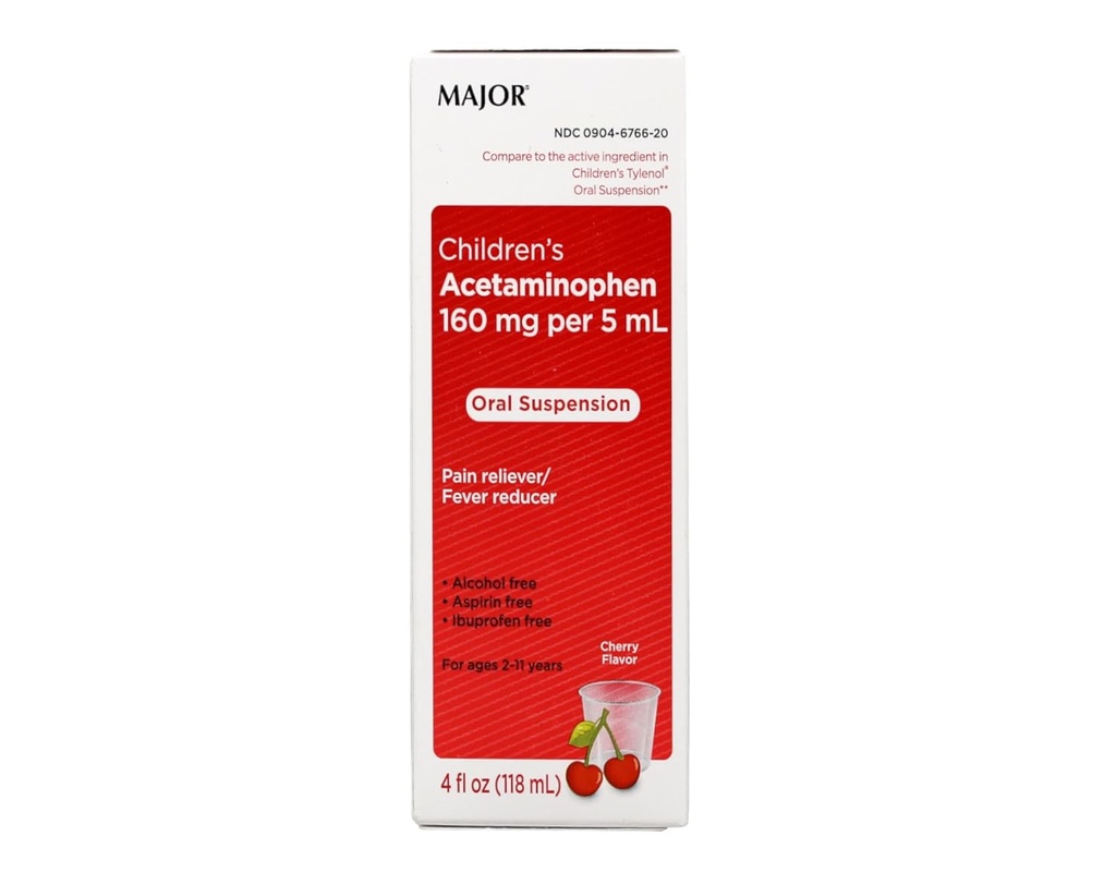 Hlavní dětský acetaminofen Cherry 4 Ounce